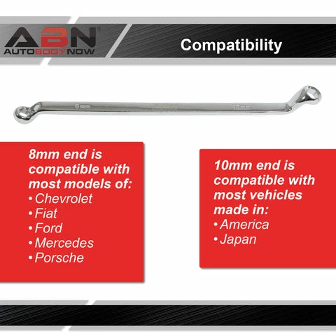 ABN Offset Brake Bleeder Wrench 8mm And 10mm Automotive Tool 3 ABN Offset Brake Bleeder Wrench 8mm And 10mm Automotive Tool - Image 3