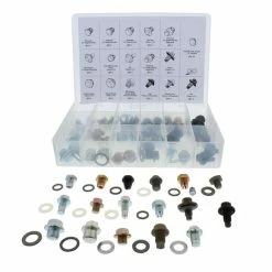 Oil Drain Plug 76 Pc SAE & Metric Plugs & Washer Gasket Assortment Set ABN 6051