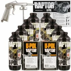 U-POL Raptor Tintable Truck Bed Liner Kit W/ FREE Spray Gun, 8 Liter Upol